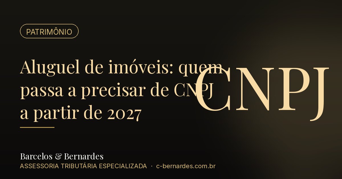Capa: locação de imóveis e CNPJ
